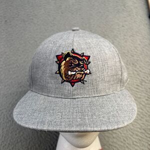 AHL Hamilton Bulldogs Hat Cap Mens 7‎ 3/8 Fitted Gray Stretch Hockey USA Made